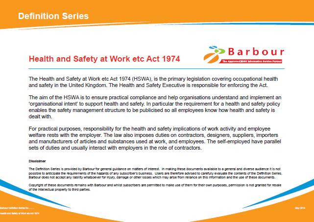 Health And Safety At Work Definition - Shp - Health And Safety News,  Legislation, Ppe, Cpd And Resources