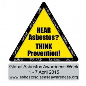 Hear Asbestos Think Prevention GAAW Square