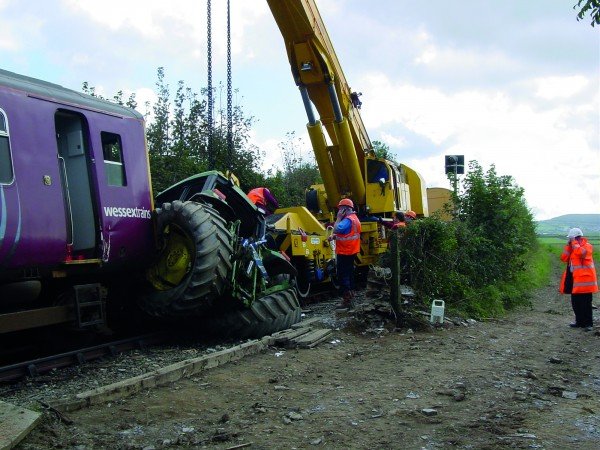 The 2004 Coswarth crossing collision. Photo credit: Network Rail