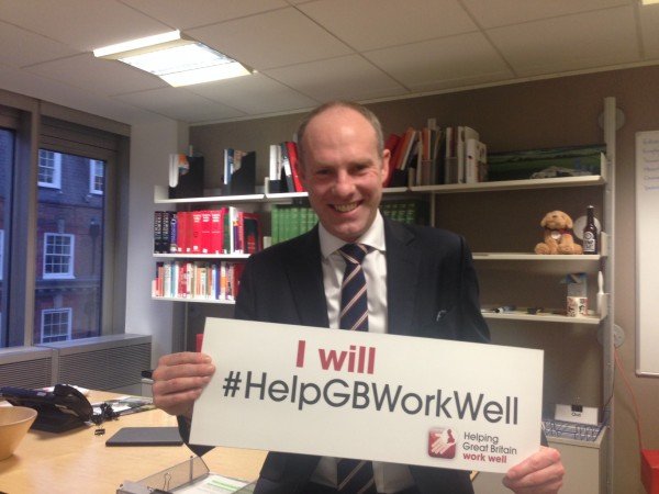 The Rt Hon Justin Tomlinson MP supporting #HelpGBWorkWell 