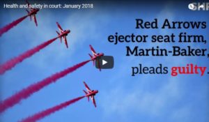health and safety in-court video - red arrows