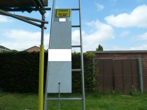 Fine after 12-year-old fell from ladder at unsecured site