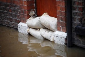 sandbag protection for flood