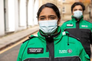 St John volunteers support communities during the pandemic - advanced first aider