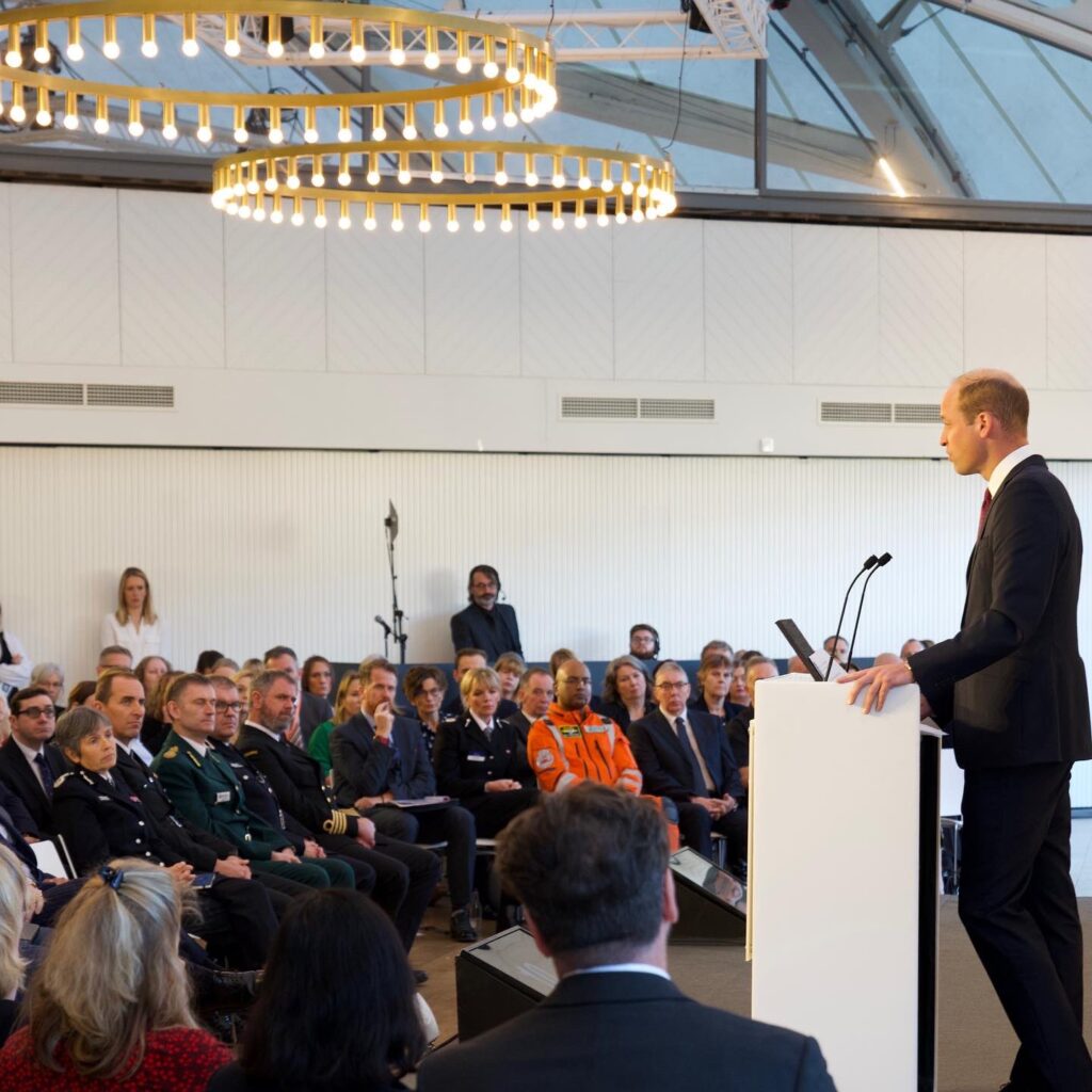 Prince William has given a speech to 200 front line workers at The Royal Foundation's Emergency Services Mental Health Symposium.