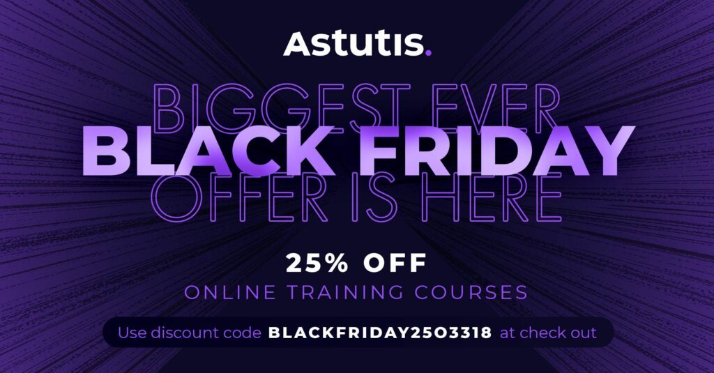 Black Friday sales are set to commence on 24 November 2022 and Astutis are set to join in with their only public discount of the year.